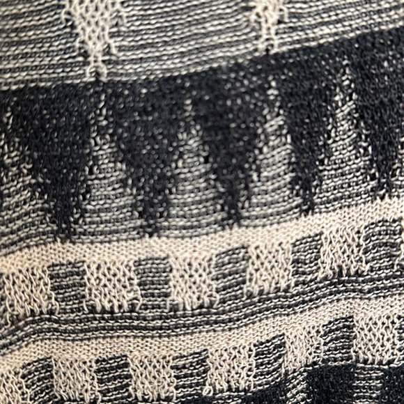 RACHEL ROY SIGNATURE linen blend top black and tan top size xl - Picture 3 of 5